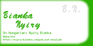 bianka nyiry business card